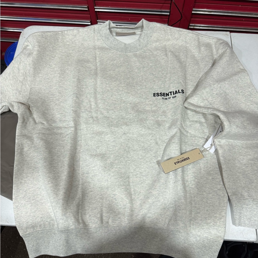 Essentials Dark Oatmeal Men's Crewneck Sweatshirt
